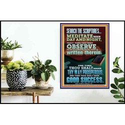 SEARCH THE SCRIPTURES MEDITATE THEREIN DAY AND NIGHT  Bible Verse Wall Art  GWPOSTER12387  "24X36"