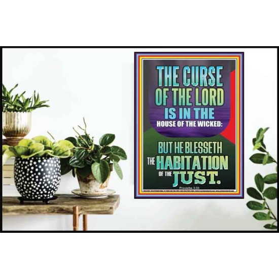 THE LORD BLESSED THE HABITATION OF THE JUST  Large Scriptural Wall Art  GWPOSTER12399  
