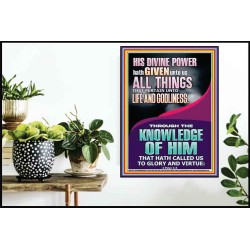 HIS DIVINE POWERS HATH GIVEN UNTO US ALL THINGS  Eternal Power Picture  GWPOSTER12421  "24X36"