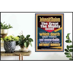 JEHOVAH SHALOM WHICH DOETH MARVELLOUS THINGS WITH NUMBER  Righteous Living Christian Picture  GWPOSTER12656  "24X36"