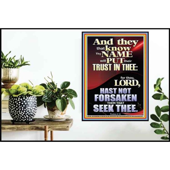 THOSE WHO HAVE KNOWLEDGE OF YOUR NAME ARE NEVER DISAPPOINTED  Unique Scriptural Poster  GWPOSTER12935  