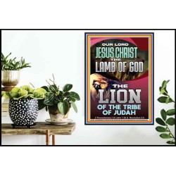 LAMB OF GOD THE LION OF THE TRIBE OF JUDA  Unique Power Bible Poster  GWPOSTER12945  "24X36"