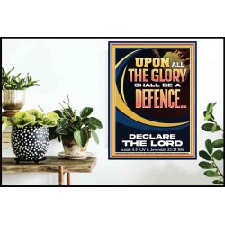 THE GLORY OF GOD SHALL BE THY DEFENCE  Bible Verse Poster  GWPOSTER13013  "24X36"