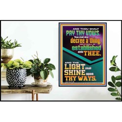 PAY THY VOWS DECREE A THING AND IT SHALL BE ESTABLISHED UNTO THEE  Christian Quote Poster  GWPOSTER13026  "24X36"