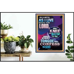 IN JESUS NAME EVERY KNEE SHALL BOW  Unique Scriptural Poster  GWPOSTER9465  "24X36"