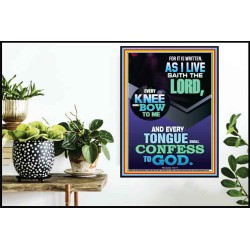 EVERY TONGUE WILL GIVE WORSHIP TO GOD  Unique Power Bible Poster  GWPOSTER9466  "24X36"