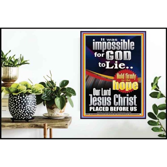IMPOSSIBLE FOR GOD TO LIE  Children Room Poster  GWPOSTER9997  