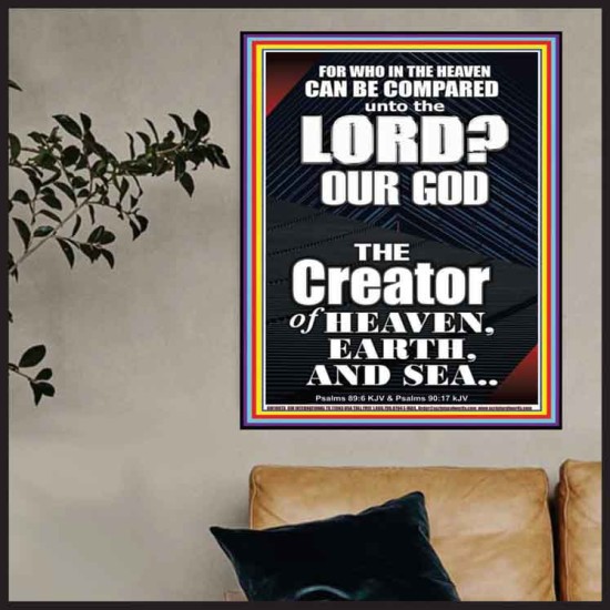 WHO IN THE HEAVEN CAN BE COMPARED TO JEHOVAH EL SHADDAI  Affordable Wall Art Prints  GWPOSTER10073  