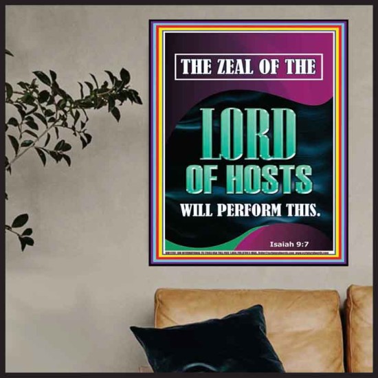 THE ZEAL OF THE LORD OF HOSTS WILL PERFORM THIS  Contemporary Christian Wall Art  GWPOSTER11791  