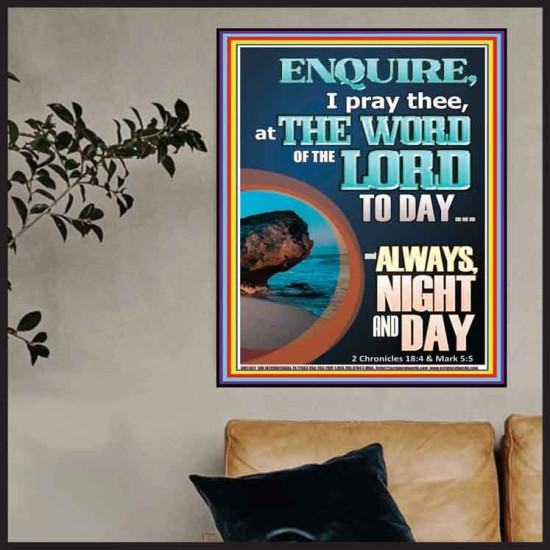 STUDY THE WORD OF THE LORD DAY AND NIGHT  Large Wall Accents & Wall Poster  GWPOSTER11817  