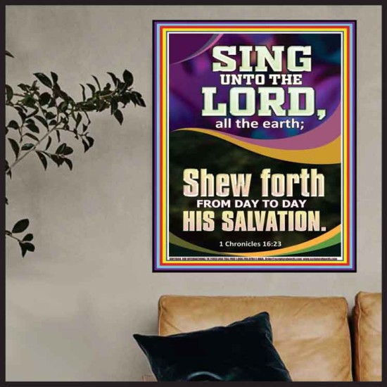 SHEW FORTH FROM DAY TO DAY HIS SALVATION  Unique Bible Verse Poster  GWPOSTER11844  