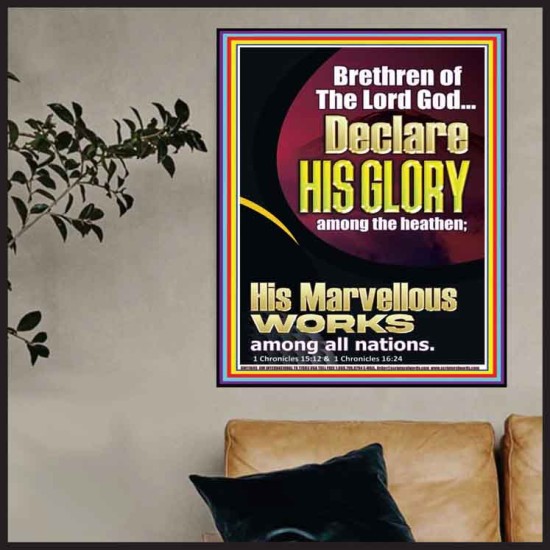 HIS MARVELLOUS WORKS AMONG ALL NATIONS  Custom Inspiration Scriptural Art Poster  GWPOSTER11845  