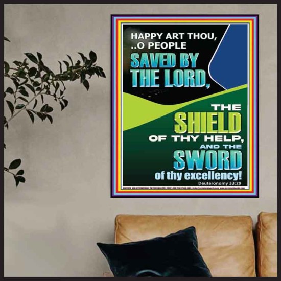 O PEOPLE SAVED BY THE LORD  Printable Bible Verse to Poster  GWPOSTER11876  