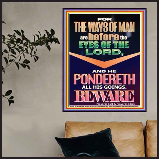 THE WAYS OF MAN ARE BEFORE THE EYES OF THE LORD  Sanctuary Wall Poster  GWPOSTER11961  
