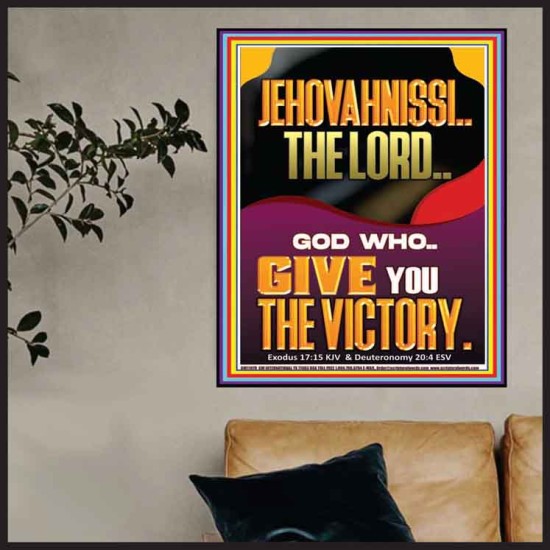 JEHOVAH NISSI THE LORD WHO GIVE YOU VICTORY  Bible Verses Art Prints  GWPOSTER11970  