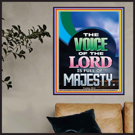 THE VOICE OF THE LORD IS FULL OF MAJESTY  Scriptural Décor Poster  GWPOSTER11978  