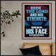 SEEK THE LORD AND HIS STRENGTH AND SEEK HIS FACE EVERMORE  Bible Verse Wall Art  GWPOSTER12184  