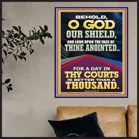 LOOK UPON THE FACE OF THINE ANOINTED O GOD  Contemporary Christian Wall Art  GWPOSTER12242  