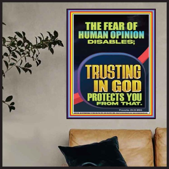 TRUSTING IN GOD PROTECTS YOU  Scriptural Décor  GWPOSTER12286  