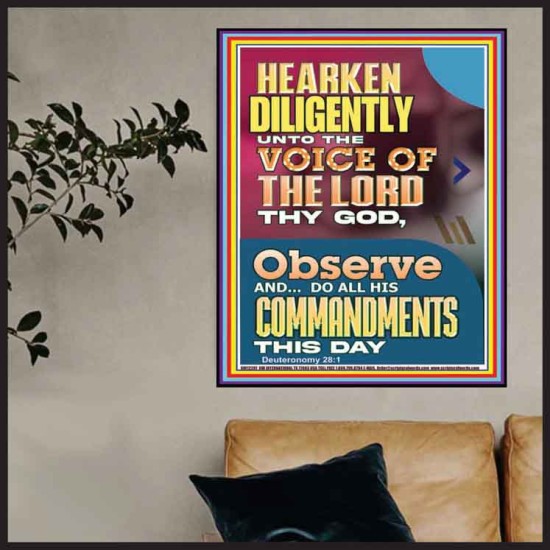 DO ALL HIS COMMANDMENTS THIS DAY  Wall & Art Décor  GWPOSTER12297  