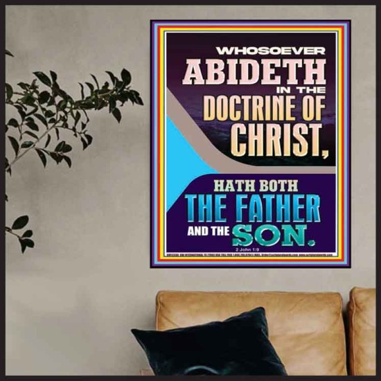 ABIDETH IN THE DOCTRINE OF CHRIST  Custom Christian Artwork Poster  GWPOSTER12330  