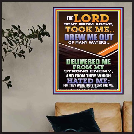 THE LORD DREW ME OUT OF MANY WATERS  New Wall Décor  GWPOSTER12346  