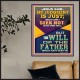 I SEEK NOT MINE OWN WILL BUT THE WILL OF THE FATHER  Inspirational Bible Verse Poster  GWPOSTER12385  