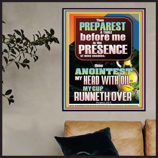 THOU PREPAREST A TABLE BEFORE ME IN THE PRESENCE OF MINE ENEMIES  Children Room  GWPOSTER12583  