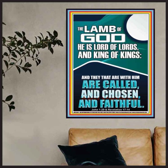 THE LAMB OF GOD LORD OF LORDS KING OF KINGS  Unique Power Bible Poster  GWPOSTER12663  