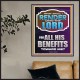 WHAT SHALL I RENDER UNTO THE LORD FOR ALL HIS BENEFITS  Bible Verse Art Prints  GWPOSTER12996  