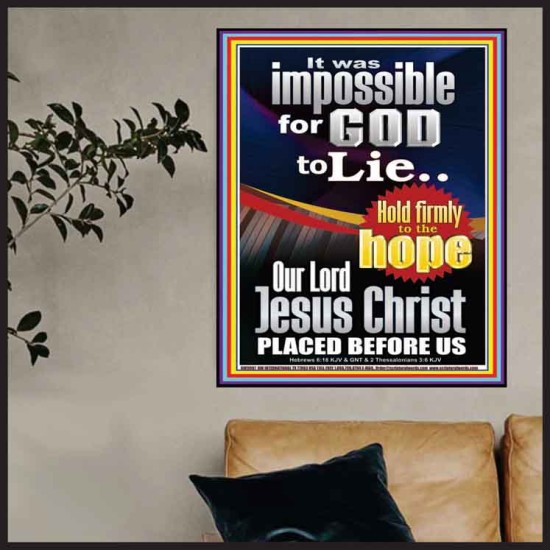 IMPOSSIBLE FOR GOD TO LIE  Children Room Poster  GWPOSTER9997  