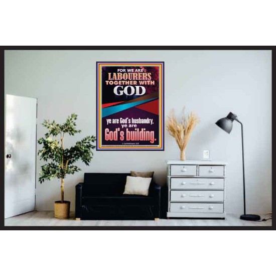 BE A CO-LABOURERS WITH GOD IN JEHOVAH HUSBANDRY  Christian Art Poster  GWPOSTER11794  