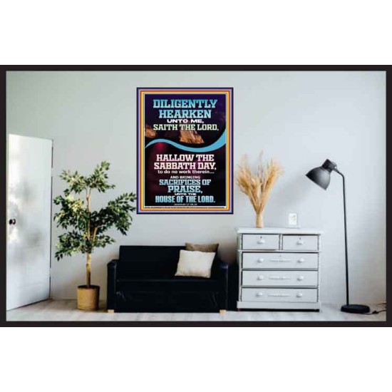 BRING SACRIFICES OF PRAISE TO THE HOUSE OF GOD  Christian Art Poster  GWPOSTER11805  