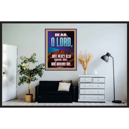 BECAUSE OF YOUR GREAT MERCIES PLEASE ANSWER US O LORD  Art & Wall Décor  GWPOSTER11813  