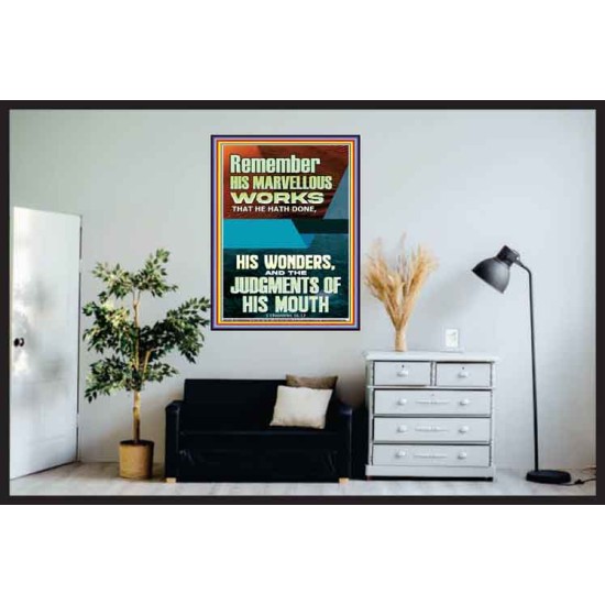 HIS MARVELLOUS WONDERS AND THE JUDGEMENTS OF HIS MOUTH  Custom Modern Wall Art  GWPOSTER11839  