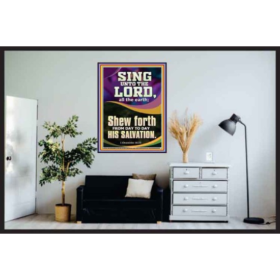 SHEW FORTH FROM DAY TO DAY HIS SALVATION  Unique Bible Verse Poster  GWPOSTER11844  