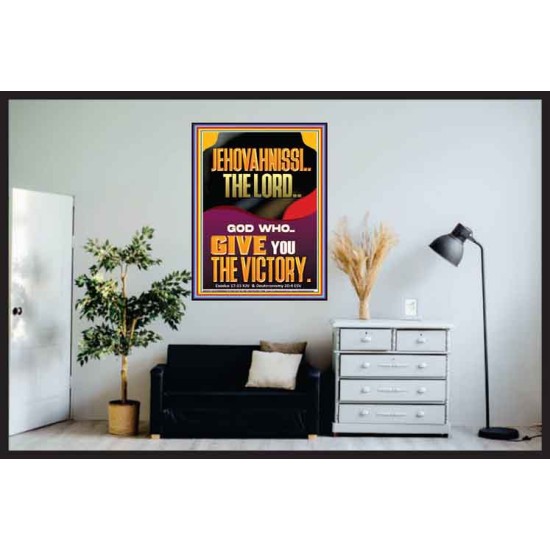 JEHOVAH NISSI THE LORD WHO GIVE YOU VICTORY  Bible Verses Art Prints  GWPOSTER11970  