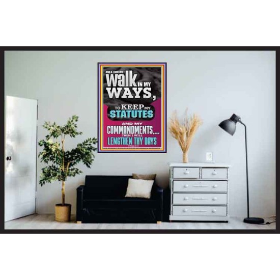 WALK IN MY WAYS AND KEEP MY COMMANDMENTS  Wall & Art Décor  GWPOSTER12296  