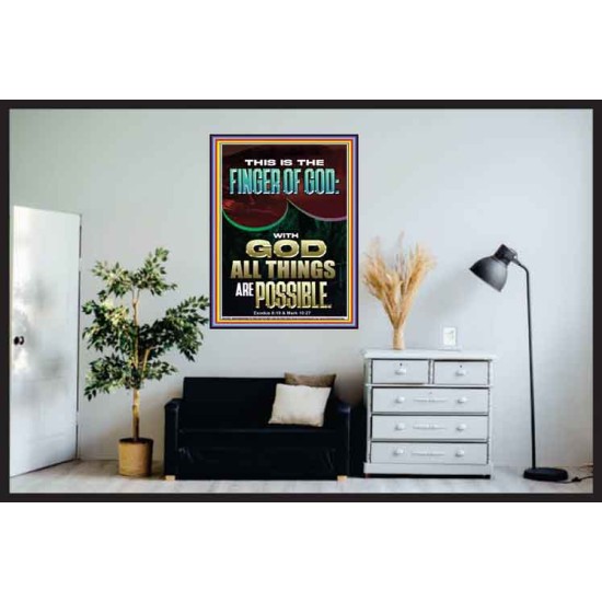 BY THE FINGER OF GOD ALL THINGS ARE POSSIBLE  Décor Art Work  GWPOSTER12304  