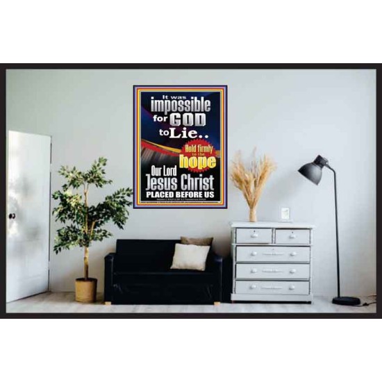 IMPOSSIBLE FOR GOD TO LIE  Children Room Poster  GWPOSTER9997  