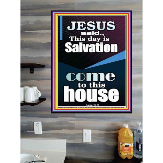 SALVATION IS COME TO THIS HOUSE  Unique Scriptural Picture  GWPOSTER10000  