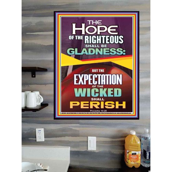 THE HOPE OF THE RIGHTEOUS IS GLADNESS  Children Room Poster  GWPOSTER10024  