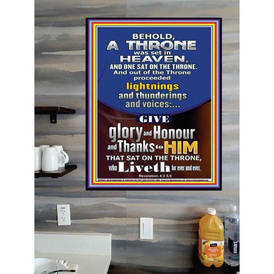 LIGHTNINGS AND THUNDERINGS AND VOICES  Scripture Art Poster  GWPOSTER10037  