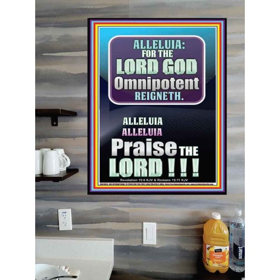 ALLELUIA THE LORD GOD OMNIPOTENT REIGNETH  Home Art Poster  GWPOSTER10045  
