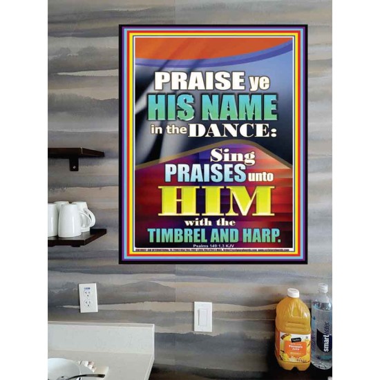 PRAISE HIM IN DANCE, TIMBREL AND HARP  Modern Art Picture  GWPOSTER10057  