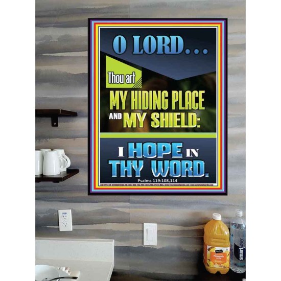 JEHOVAH OUR HIDING PLACE AND SHIELD  Encouraging Bible Verses Poster  GWPOSTER11778  