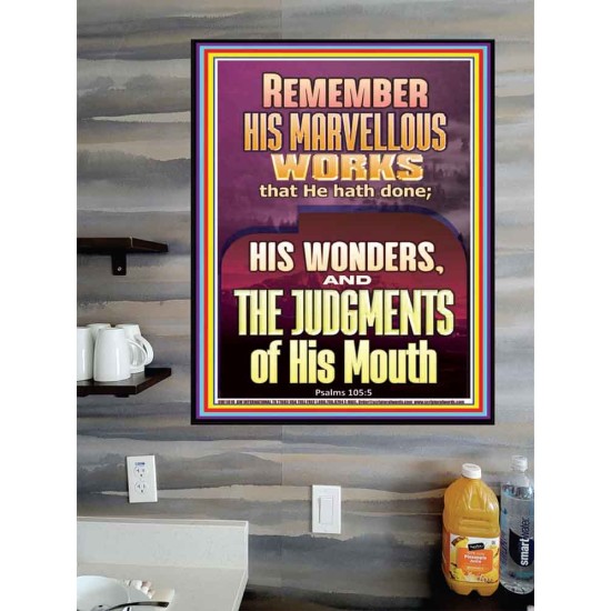 REMEMBER HIS MARVELLOUS WORKS  Scripture Poster   GWPOSTER11810  