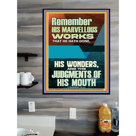 HIS MARVELLOUS WONDERS AND THE JUDGEMENTS OF HIS MOUTH  Custom Modern Wall Art  GWPOSTER11839  