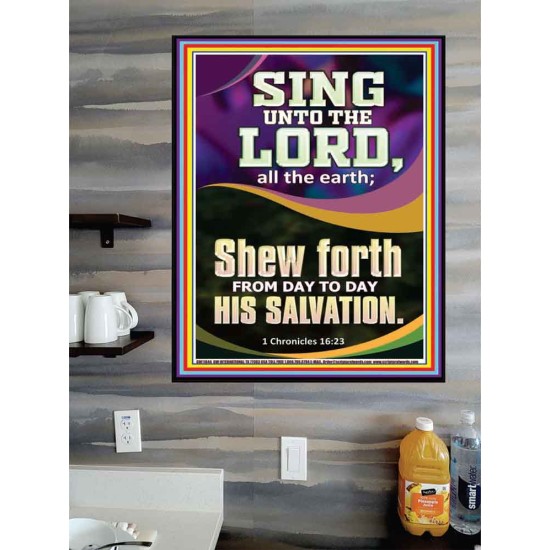 SHEW FORTH FROM DAY TO DAY HIS SALVATION  Unique Bible Verse Poster  GWPOSTER11844  