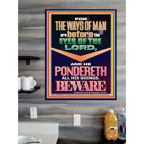 THE WAYS OF MAN ARE BEFORE THE EYES OF THE LORD  Sanctuary Wall Poster  GWPOSTER11961  